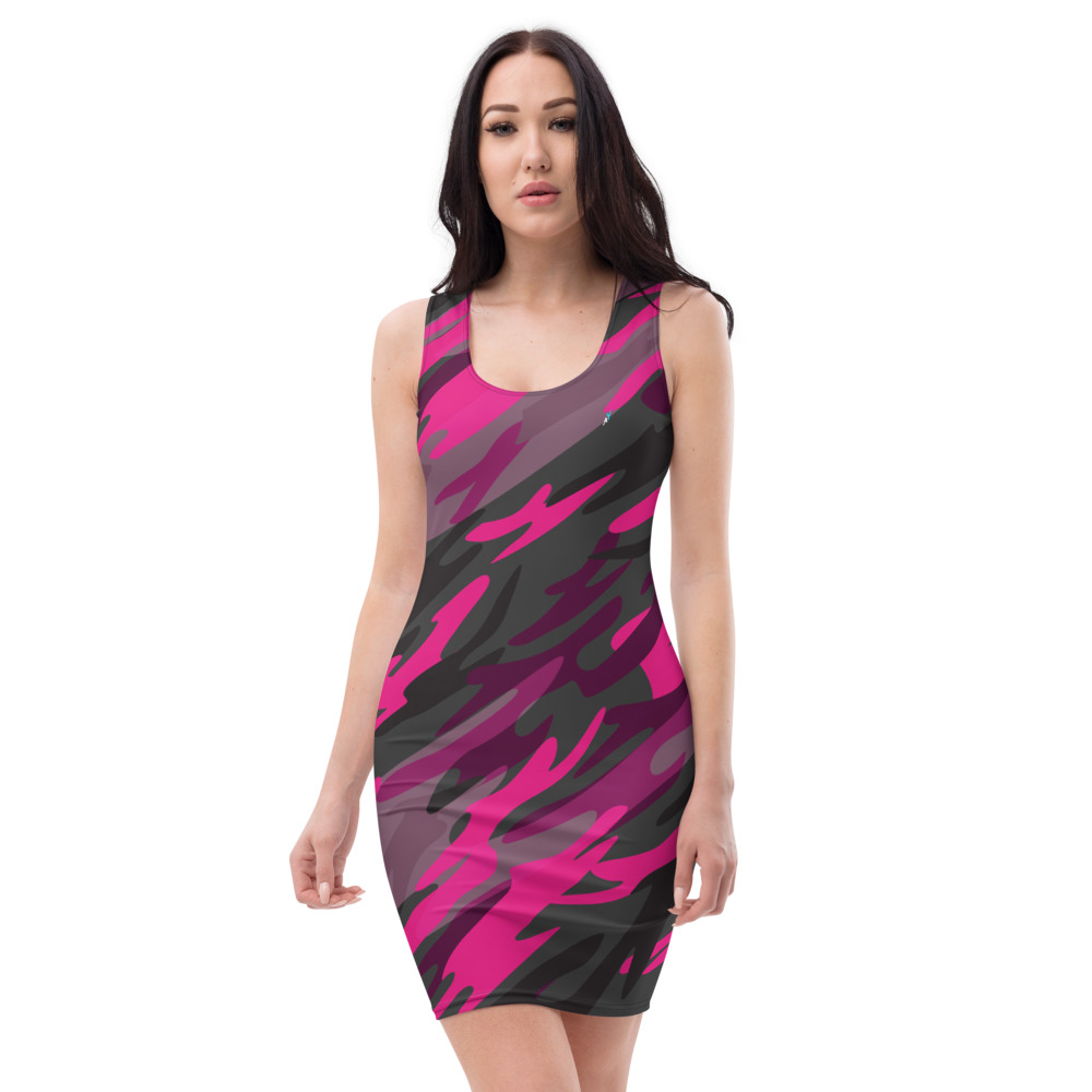 Pink and Black Camo Dress