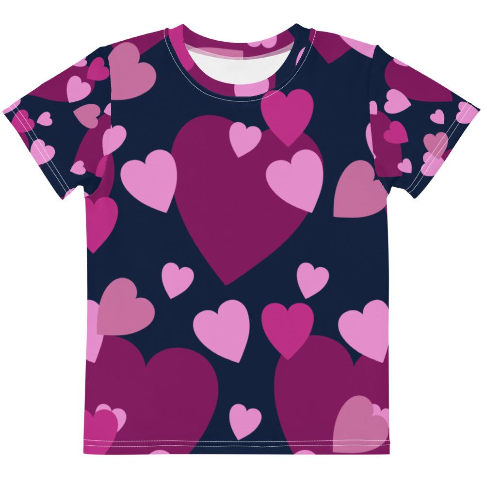 Hearted Navy crew neck t-shirt